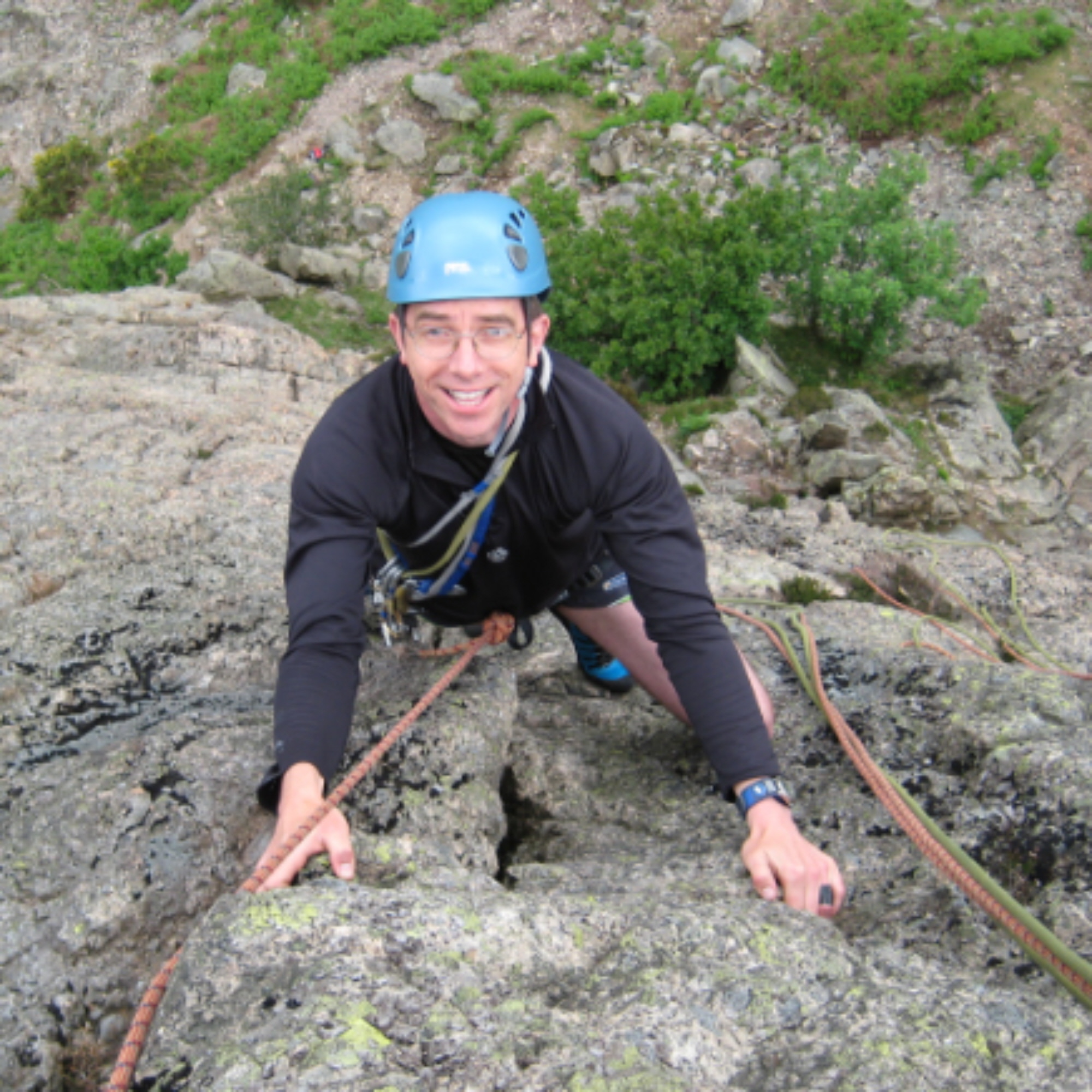 Learning to lead rock climbing