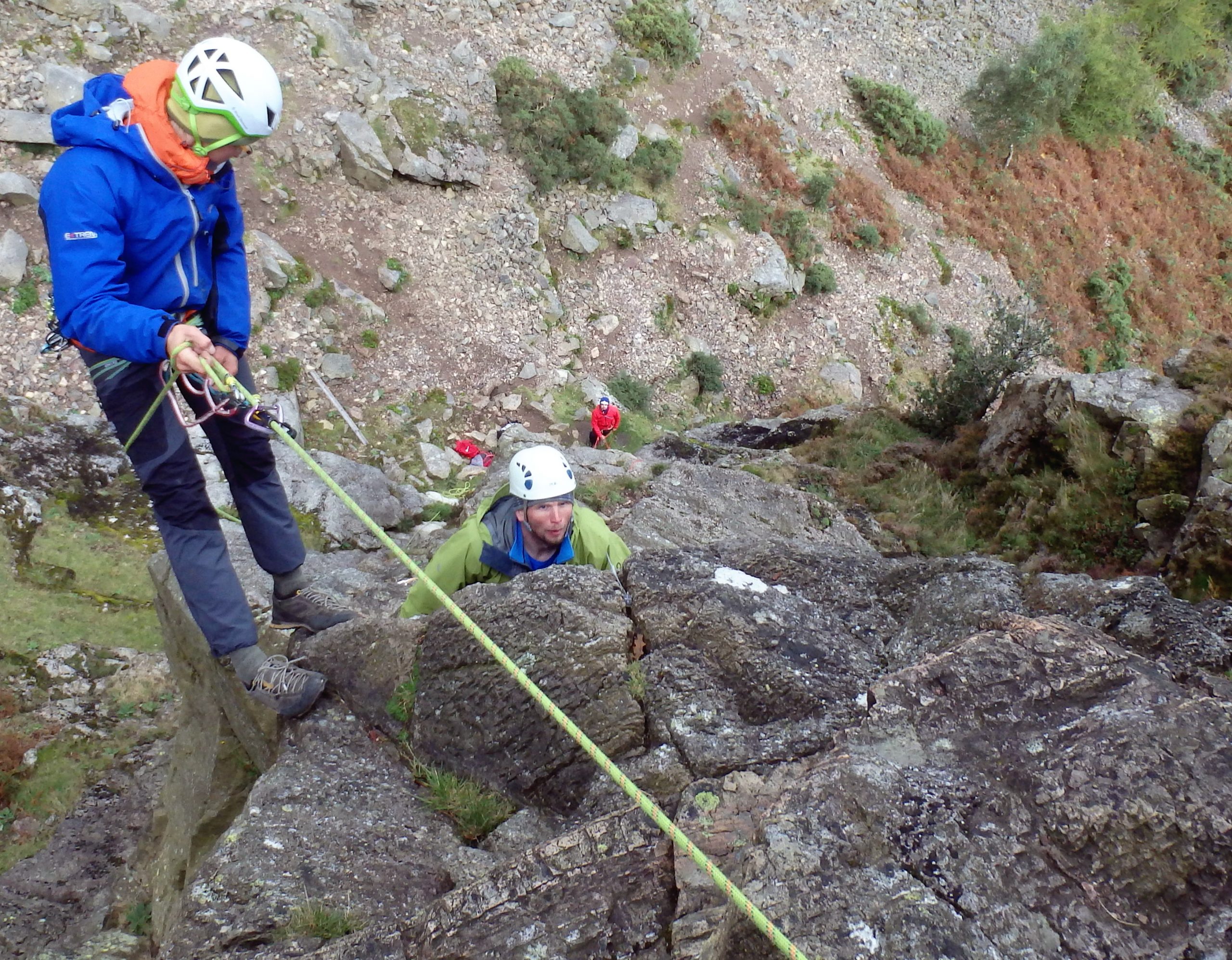 Learning to lead rock climbing